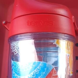 Tervis Tumbler with Red Lid and Year Of The Elephant Pattern
